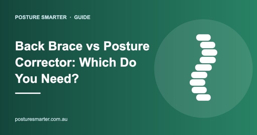 Back Brace vs Posture Corrector: Which Do You Need? – guide graphic
