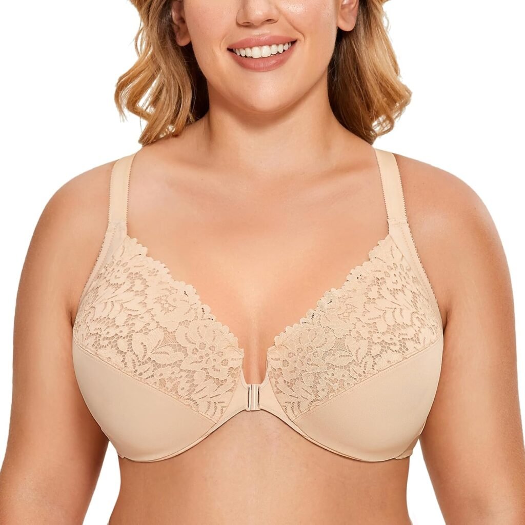 DELIMIRA Front Closure Racerback Bra