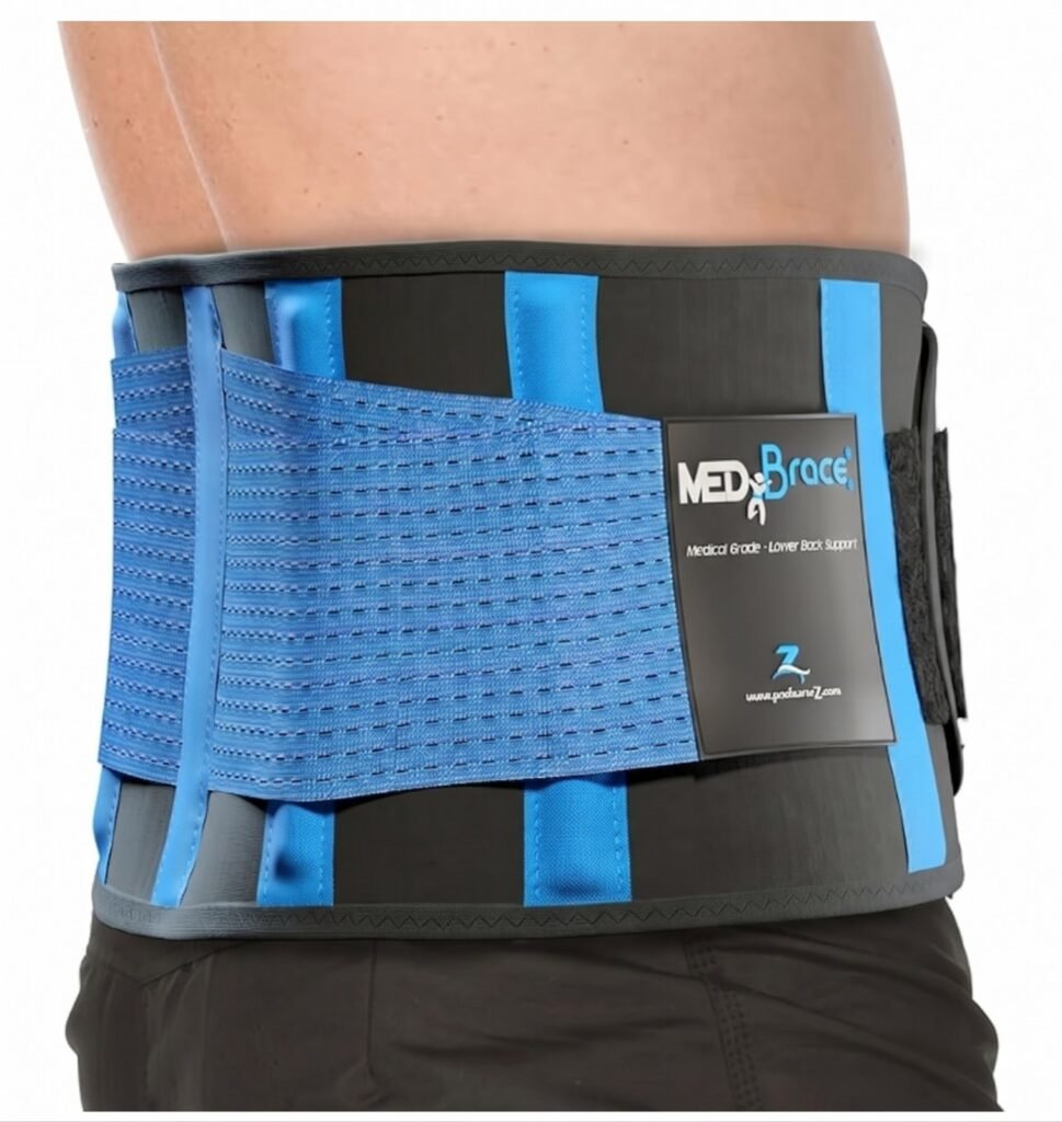 MediBrace lower back support belt, side view